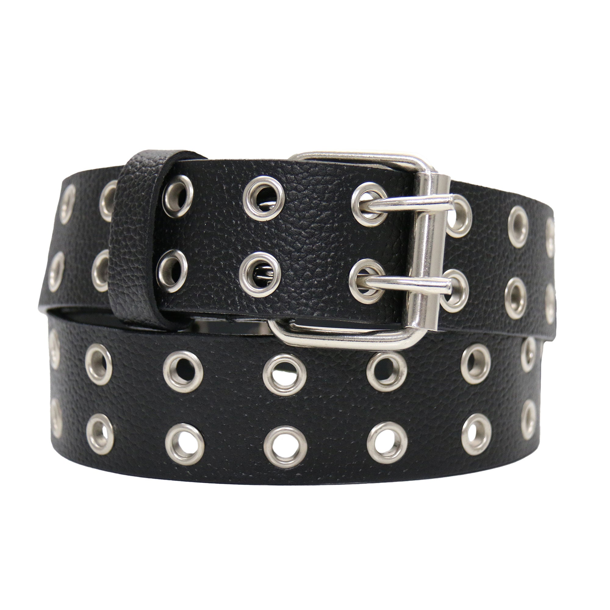 Eyelets Belt Faux Leather Belt With Eyelets PULL&BEAR