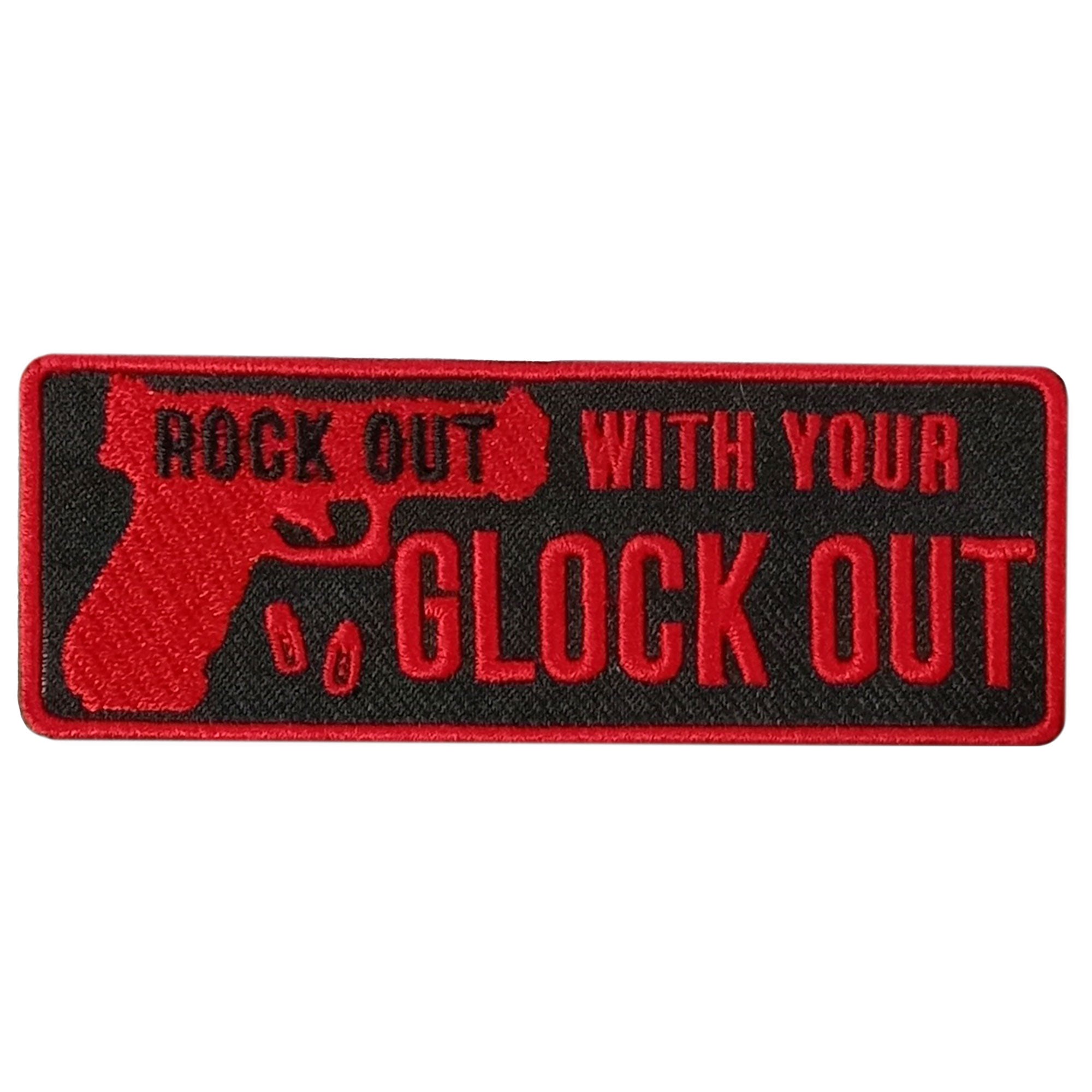 Hot Leathers ROCK OUT GLOCK OUT 4" x 2" Embroidered Patch