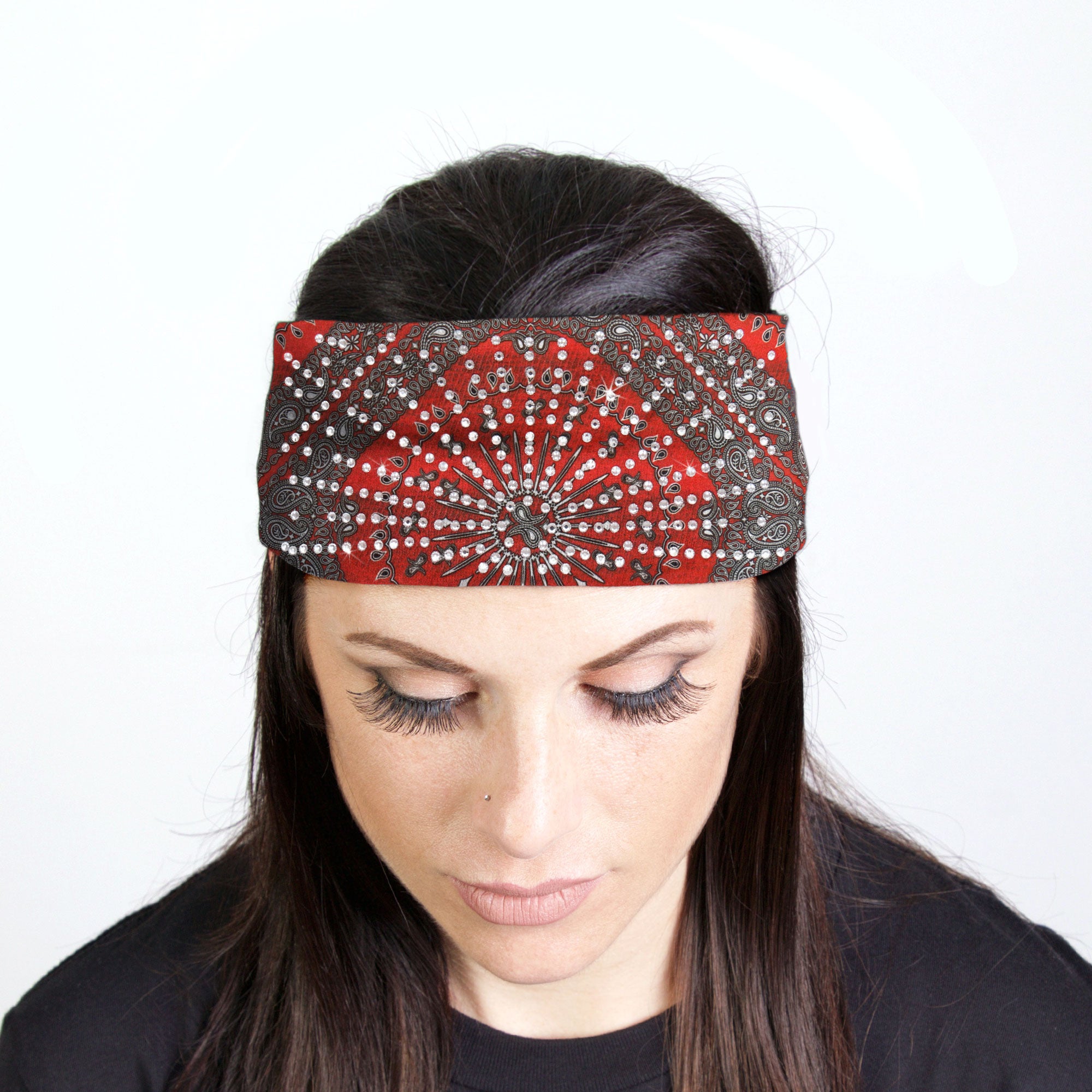 BLING BAND BANDANA CLASSIC RED – Hot Leathers