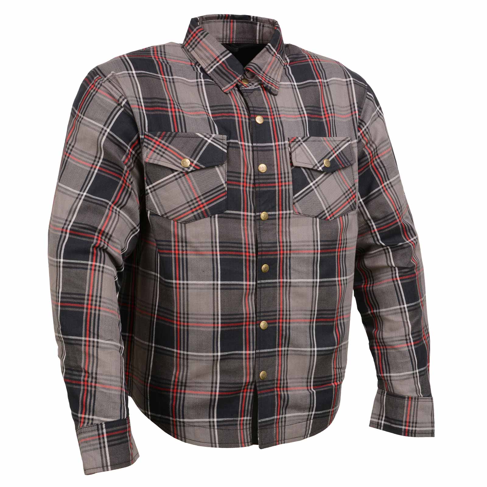 Milwaukee Leather MPM1652 Men's Plaid Flannel Biker Shirt
