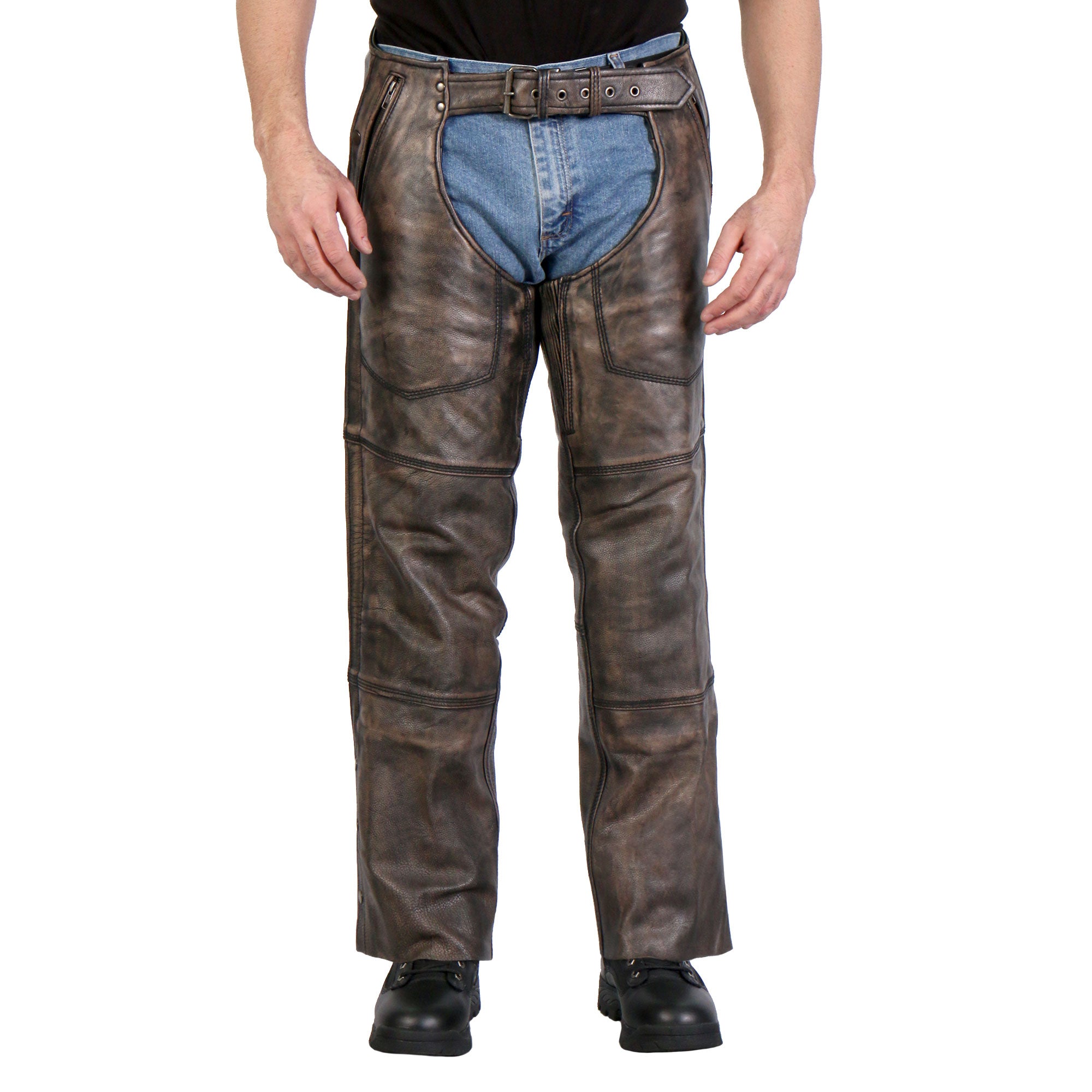 Tan leather deals chaps