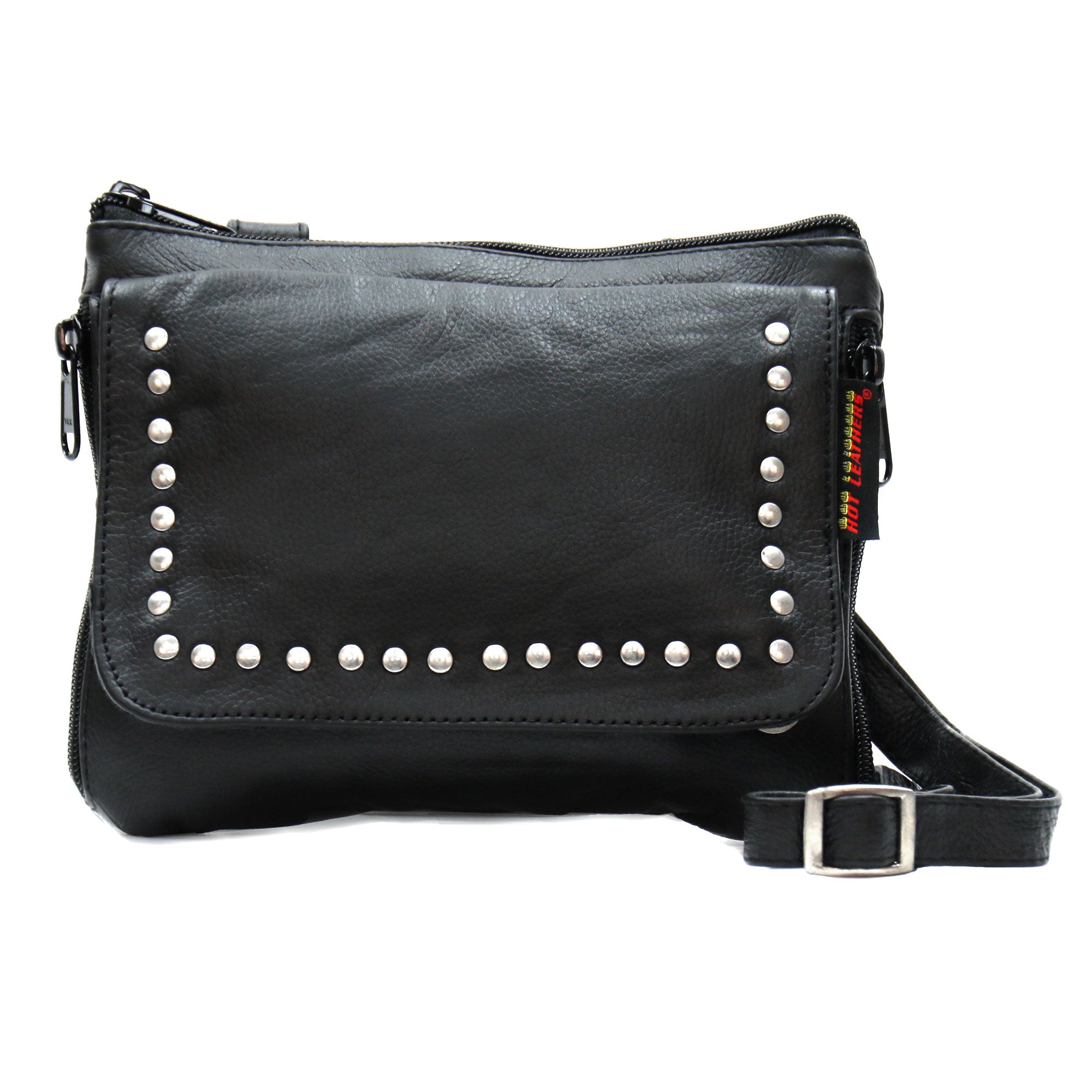 Leather studded purse sale
