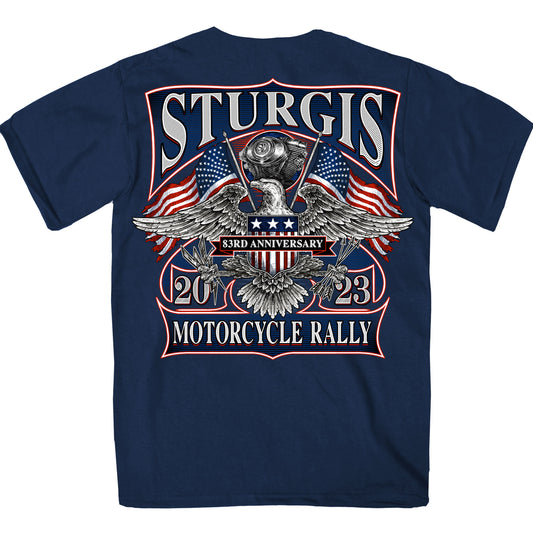 2023 Stugis Vintage Patriot Navy Blue T-Shirt