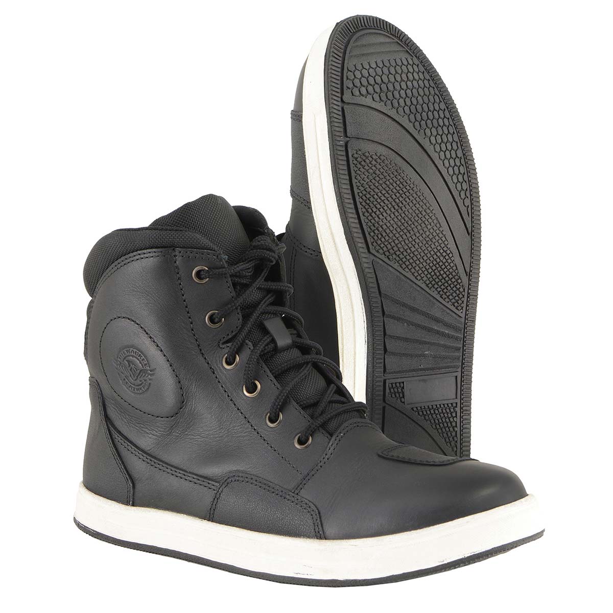 Milwaukee Leather MBM9002 Men s Black Leather Reinforced Street Biker