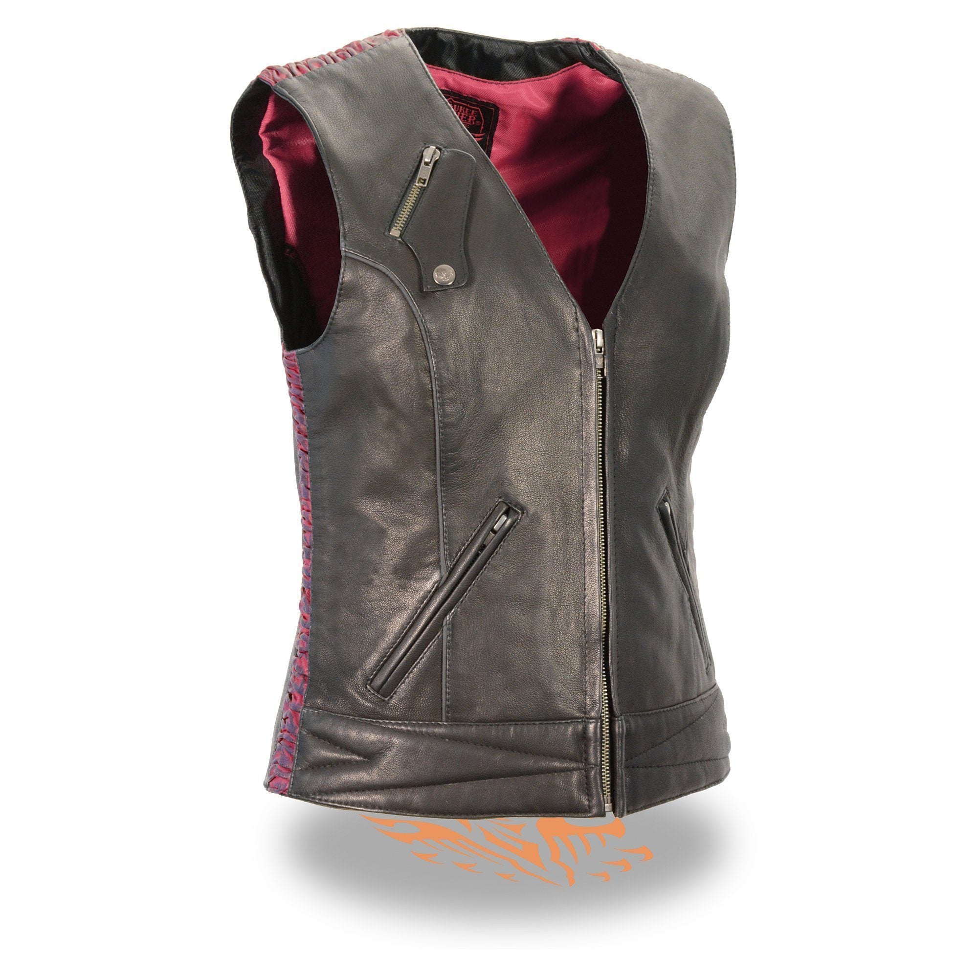 Milwaukee women's leather vest 2025