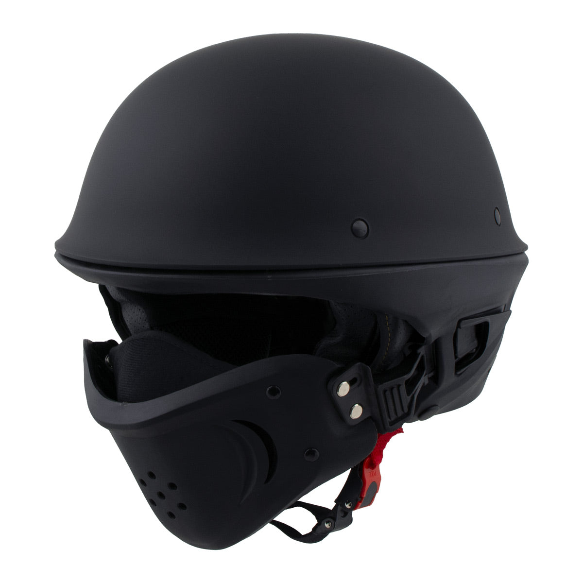 Milwaukee Helmets MPH9830DOT Rascal 3/4 Open Face Flat Black in