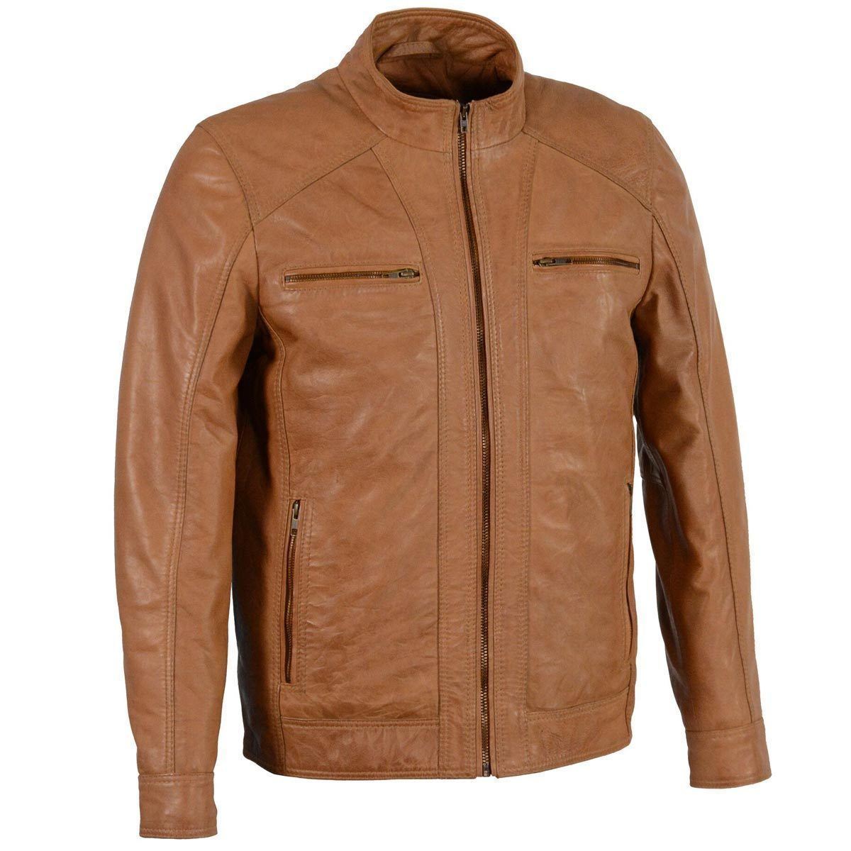 Skin color leather jacket 2025