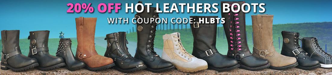20 Percent of Hot Leathers Motorcycle Boots