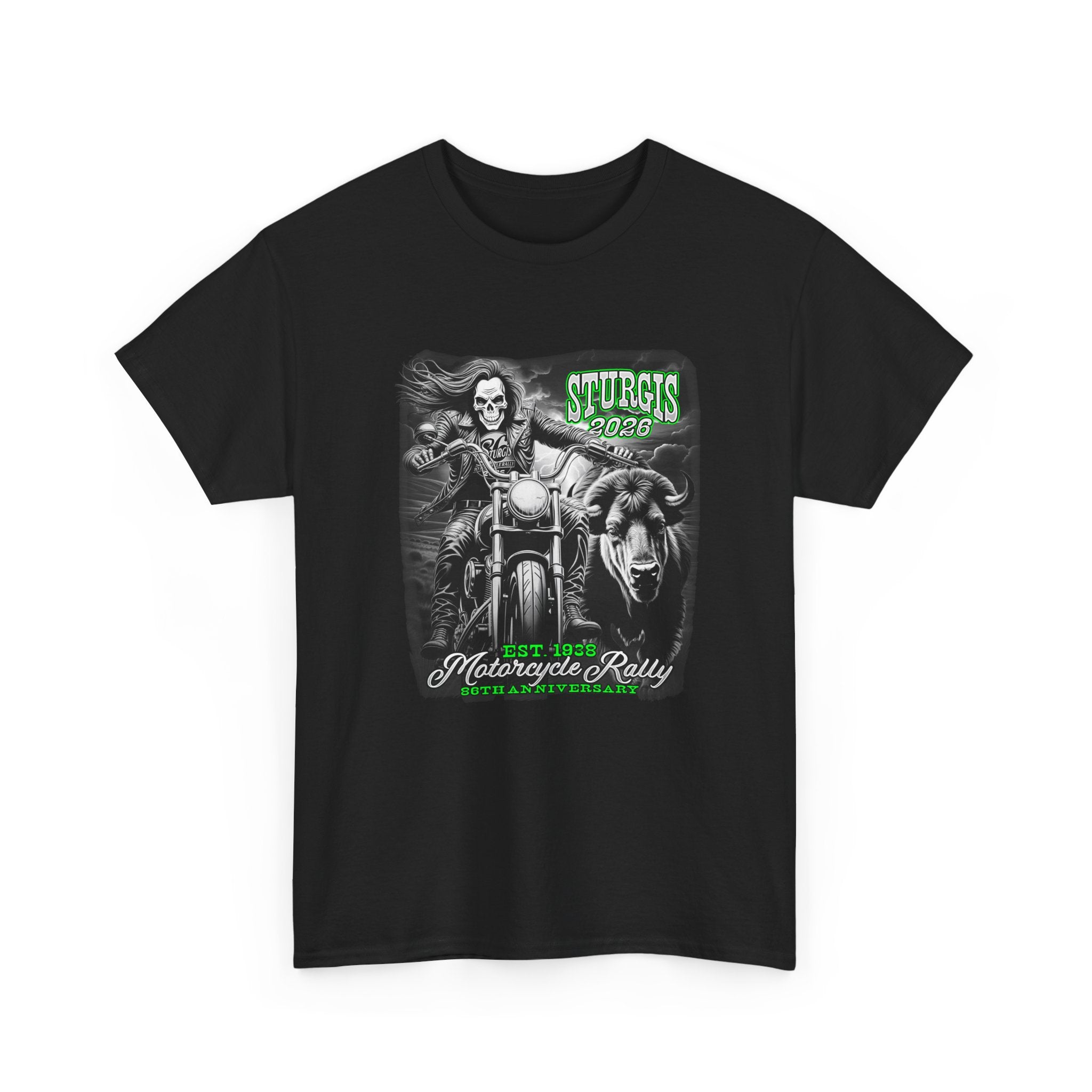 2026 Sturgis Motorcycle Rally No.1 Skull Chaser Mens Black T-Shirt