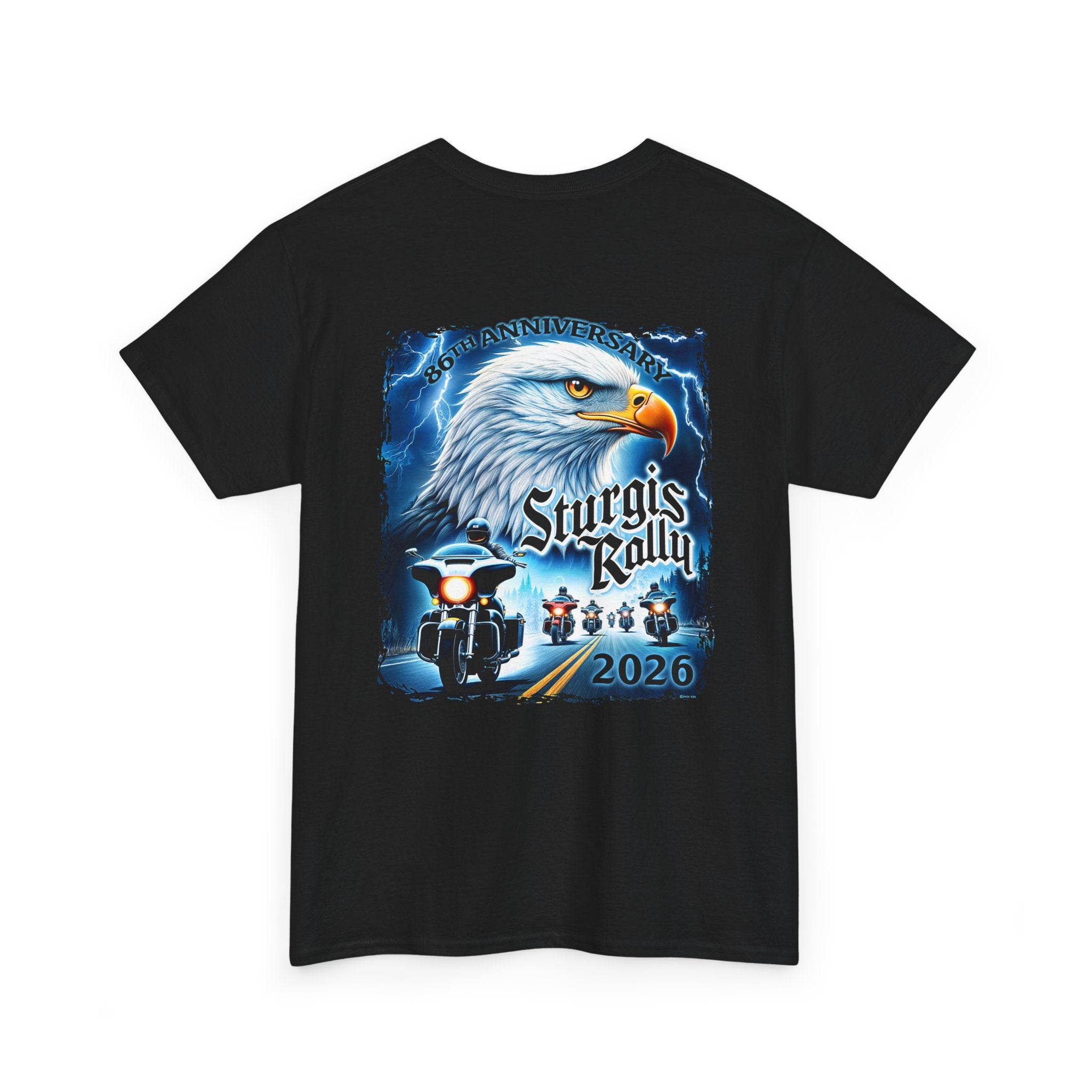 2026 Sturgis Motorcycle Rally Eagle Storm Mens Black T-Shirt