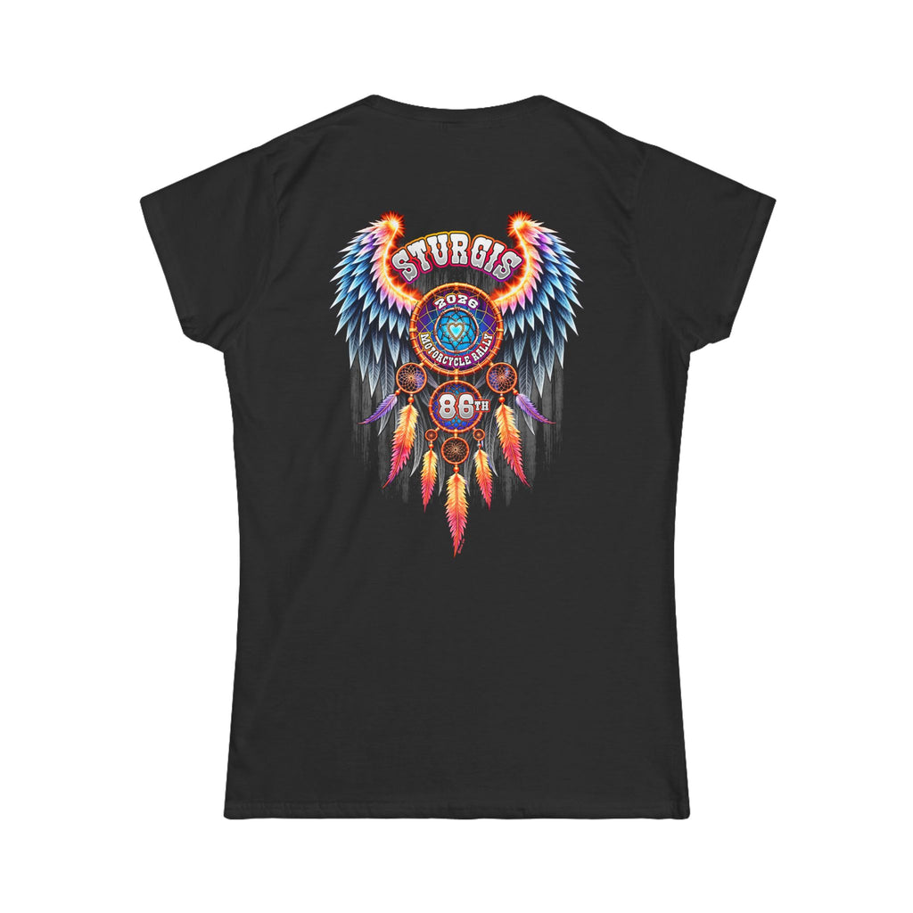 2026  Sturgis Motorcycle Rally  Dream Catcher Ladies Black T-Shirt