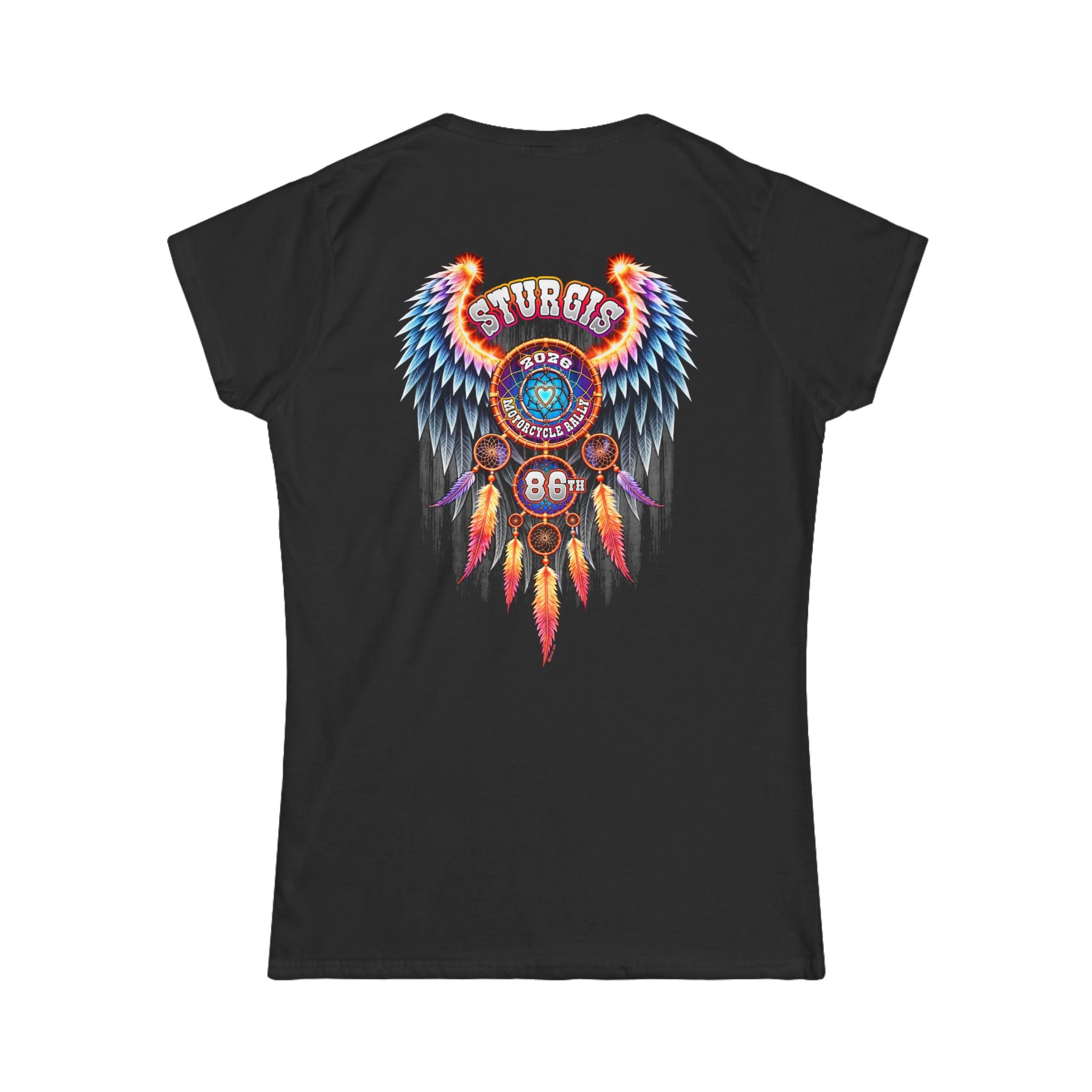 2026  Sturgis Motorcycle Rally  Dream Catcher Ladies Black T-Shirt