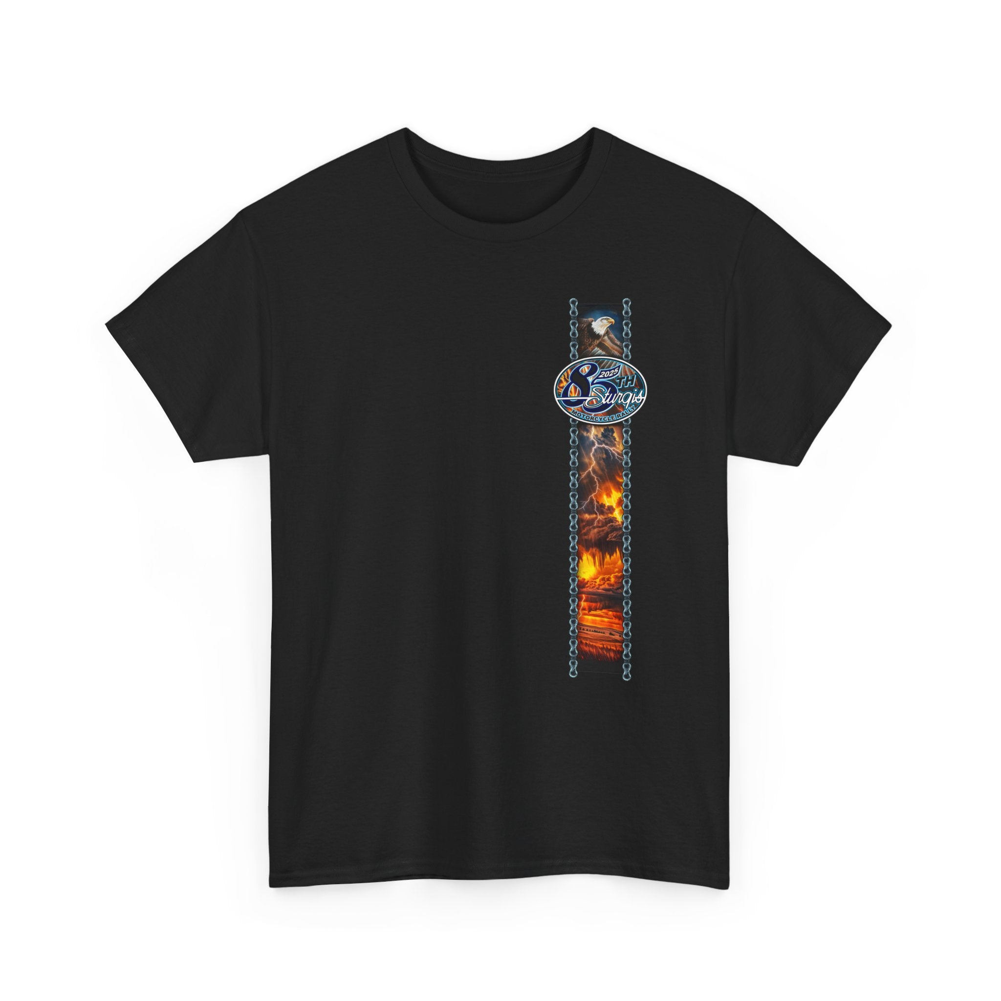 2025 Sturgis Motorcycle Rally American Bison Mens Black T-Shirt GMX