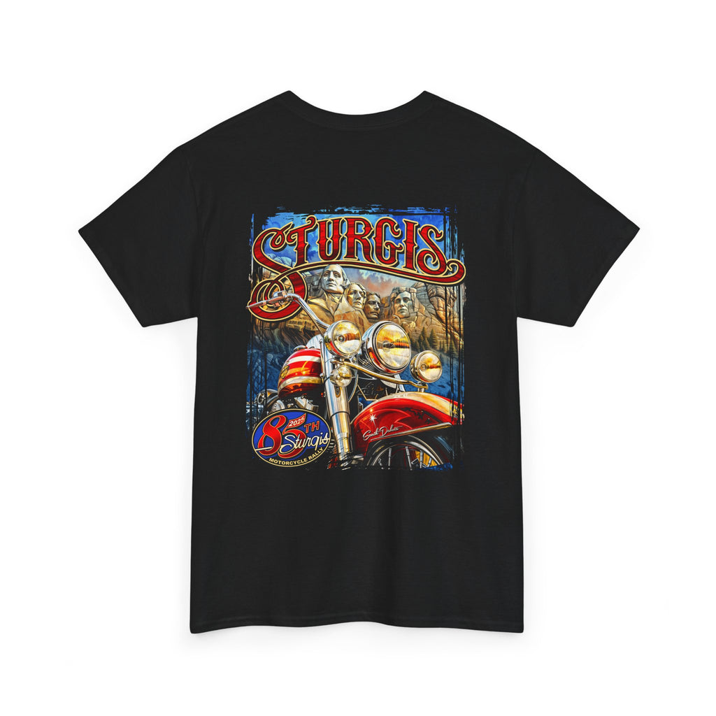 2025 Sturgis Motorcycle Rally Rushmore Mens Black T-Shirt