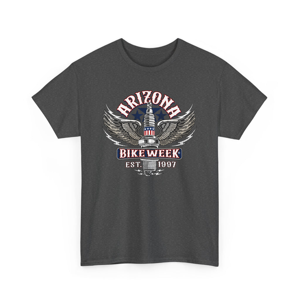 Arizona Bike Week Spark Plug Classic Men's Dark Heather T-Shirt GMX