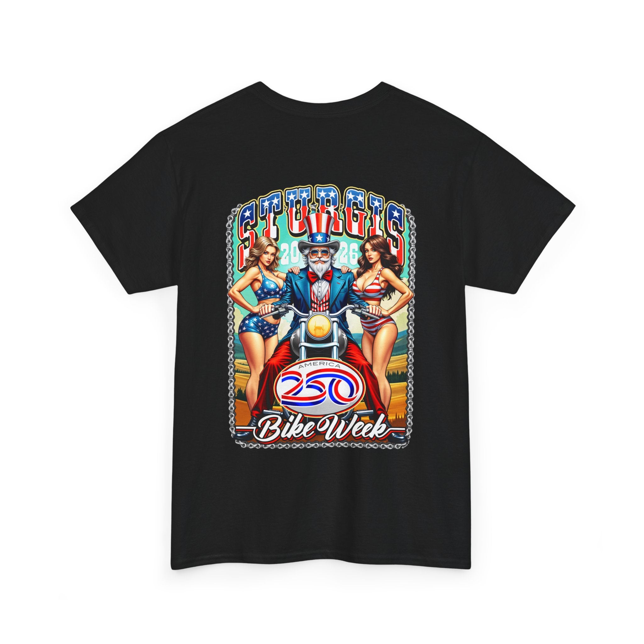 2026 Sturgis Motorcycle Rally Uncle Sam Mens Black T-shirt