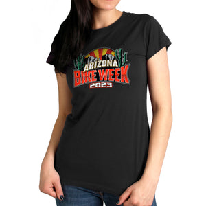 2023 Arizona Bike Week Logo Ladies Tee Shirt AZL1421