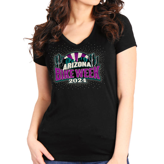 2024 Arizona Bike Week Official Logo Ladies T-Shirt AZL1469