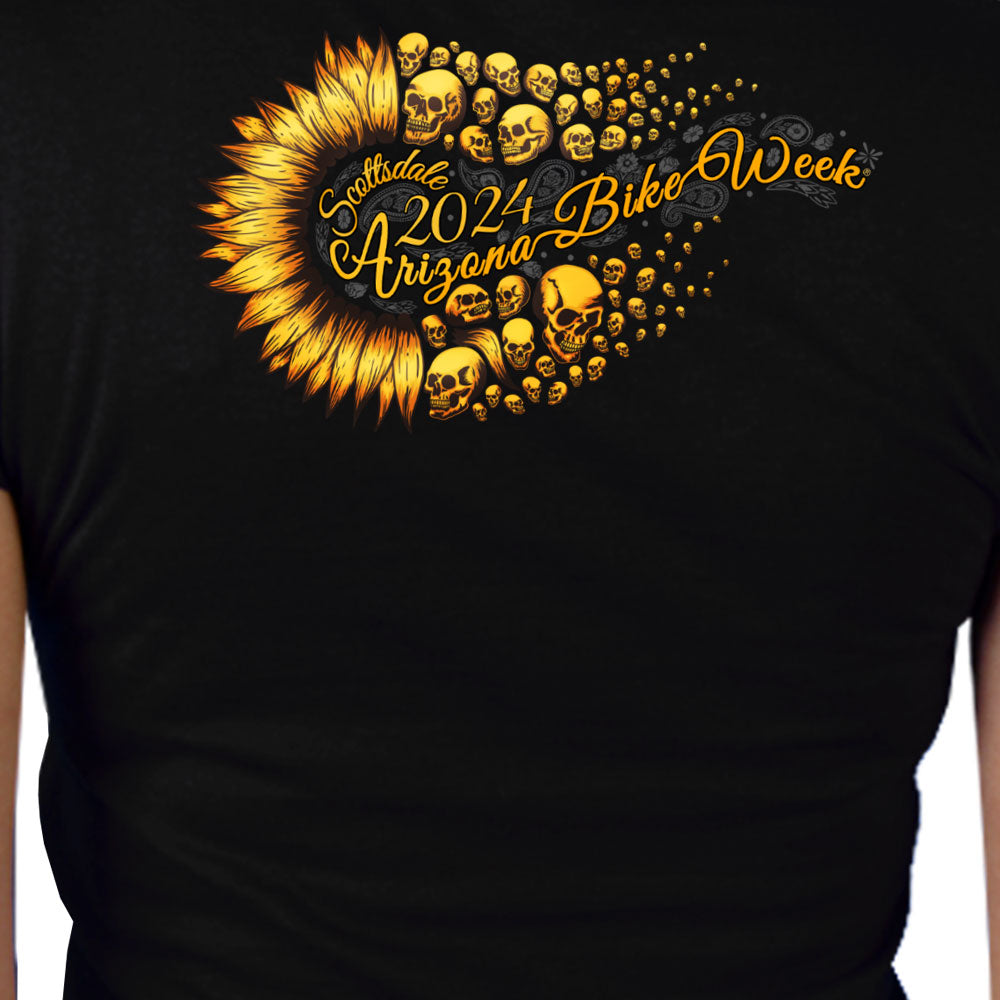 2024 Arizona Bike Week Sunflower Ladies T-Shirt AZL1474