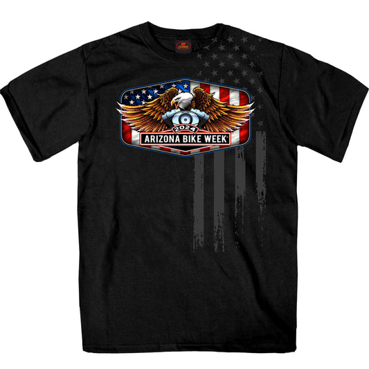 2024 Arizona Bike Week Patriotic Eagle T-Shirt AZM1387