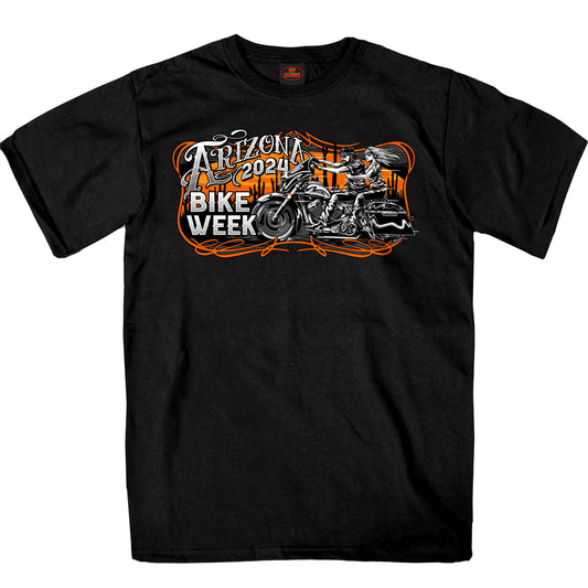 2024 Arizona Bike Week Couple Riders T-Shirt AZM1391