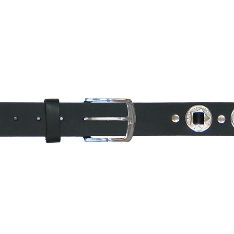Hot Leathers Heavy Leather Laced Concho Belt BLA1124