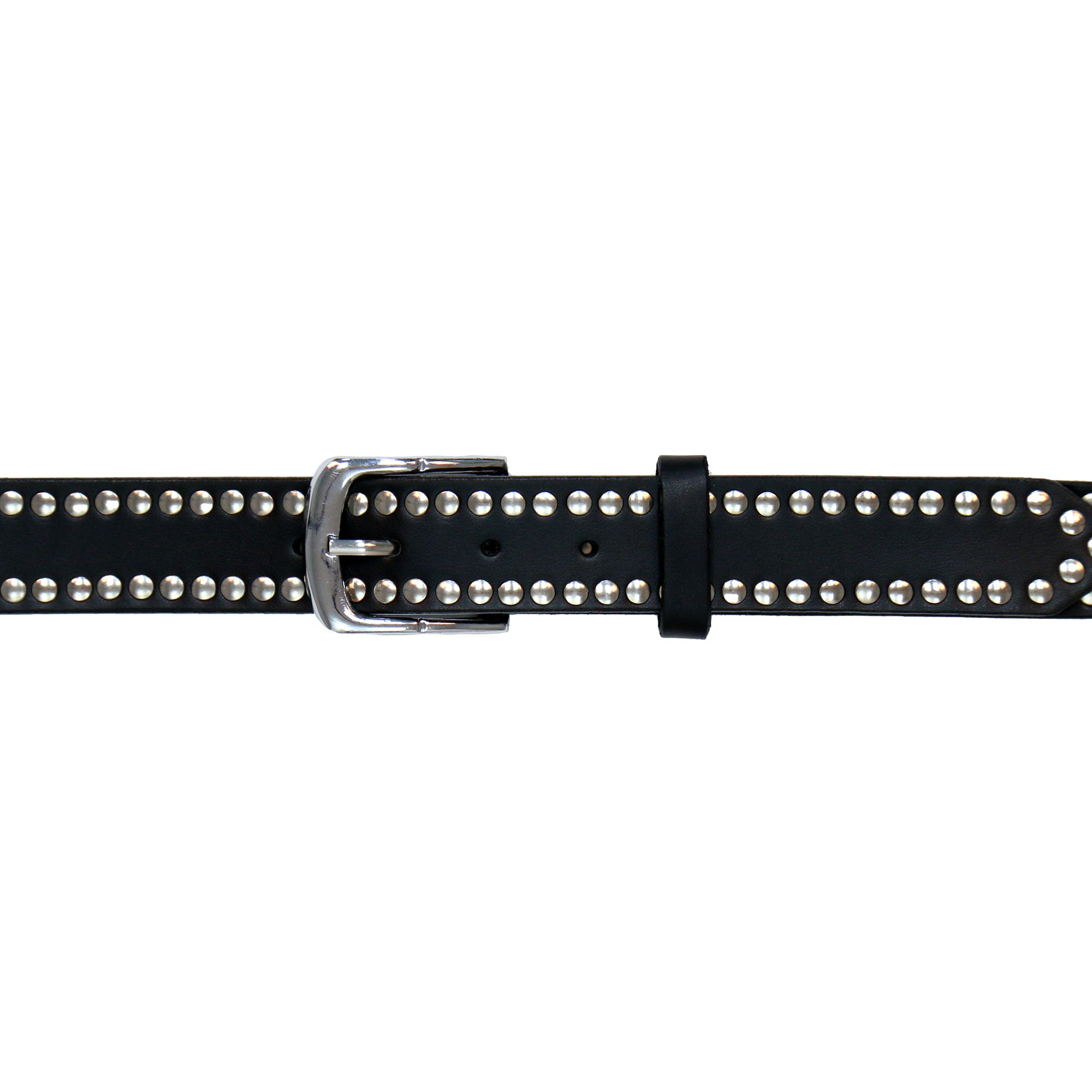 Hot Leathers Leather Belt with Studs and Skulls