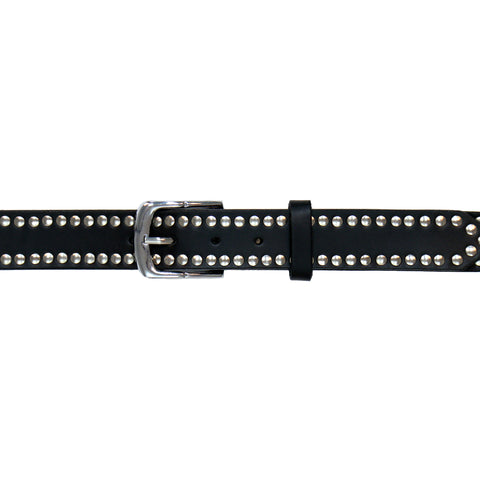 Hot Leathers Leather Belt with Studs and Skulls