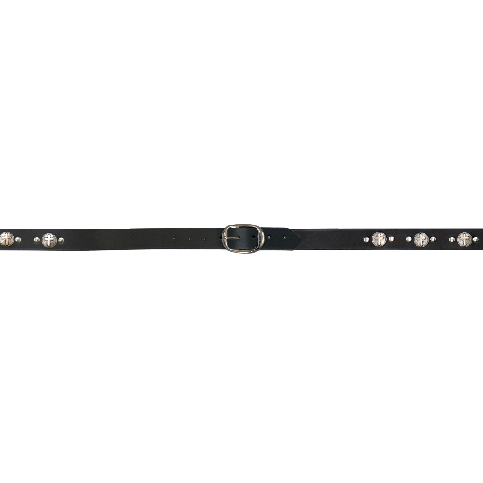 BELT LTHR CROSS CIRCLE
