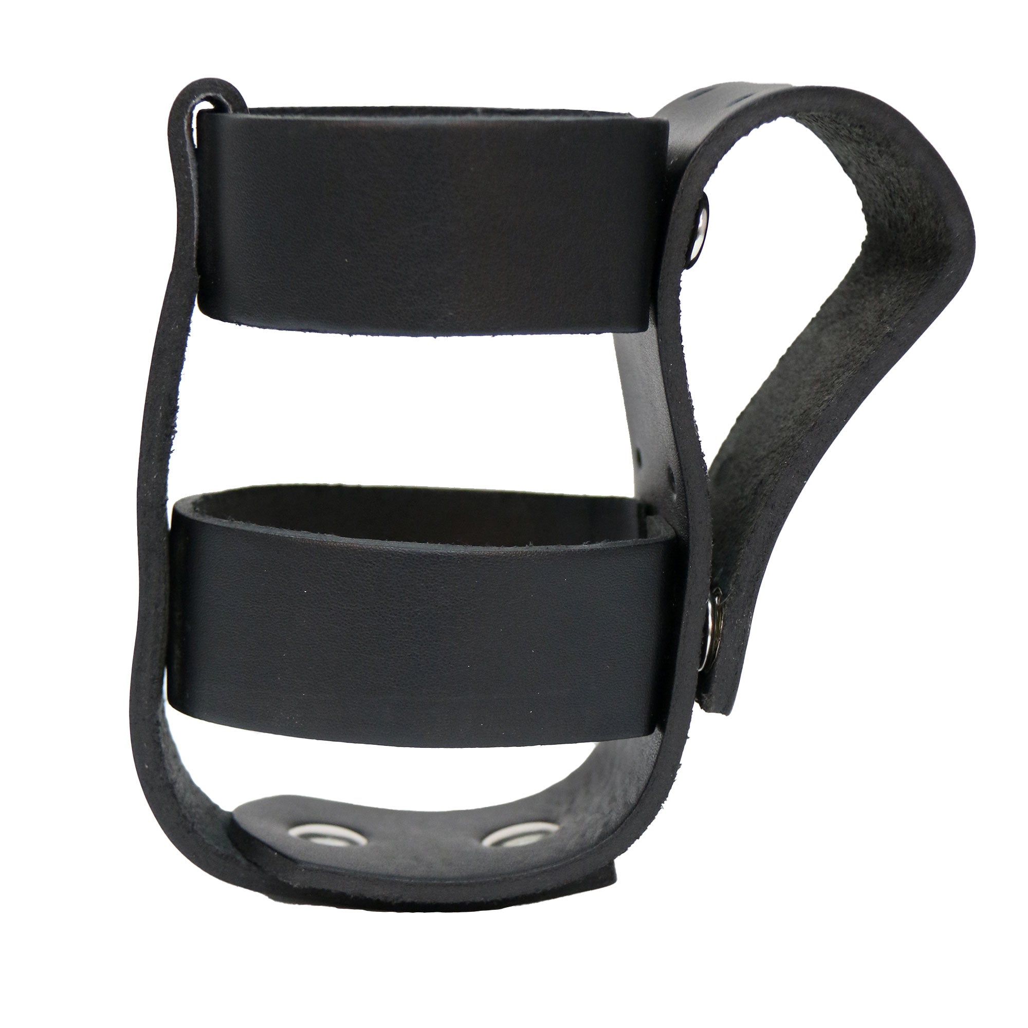 Hot Leathers BVH1001 Black Leather Bottle Holder for Handle Bars