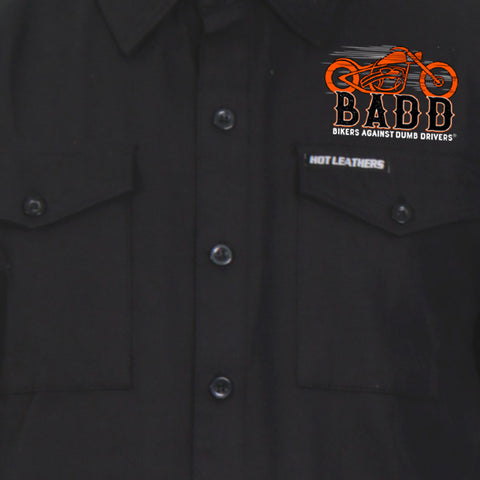 Hot Leathers Bone Finger Mens Black Flannel FLM2116