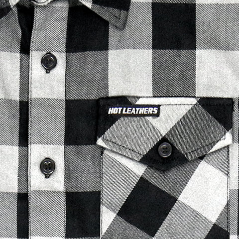 Hot Leathers Black and White Sleeveless Flannel Fringe Shirt FLM5202