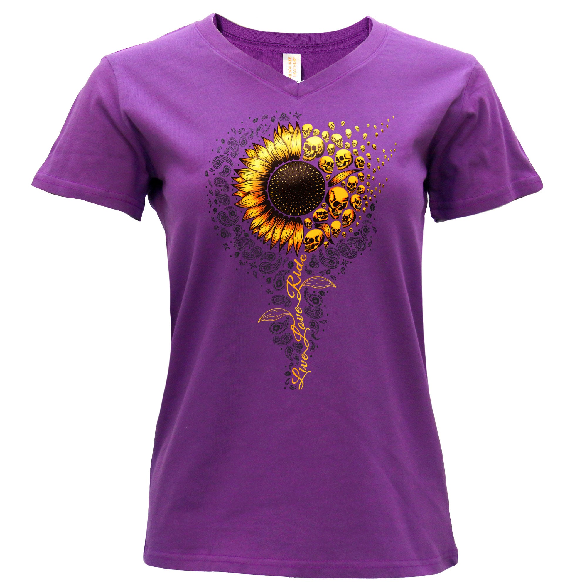 SS V SUNFLOWER SKULL PURPLE S