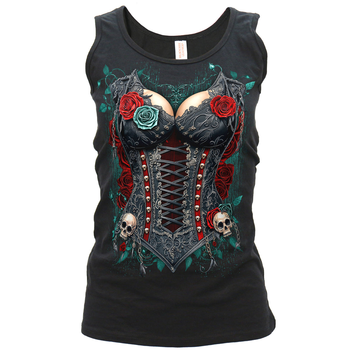 Hot leathers Gothic Corset Women Black Tank Top GLC2588