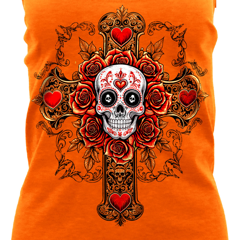 TT CROSS SKULL ORANGE S