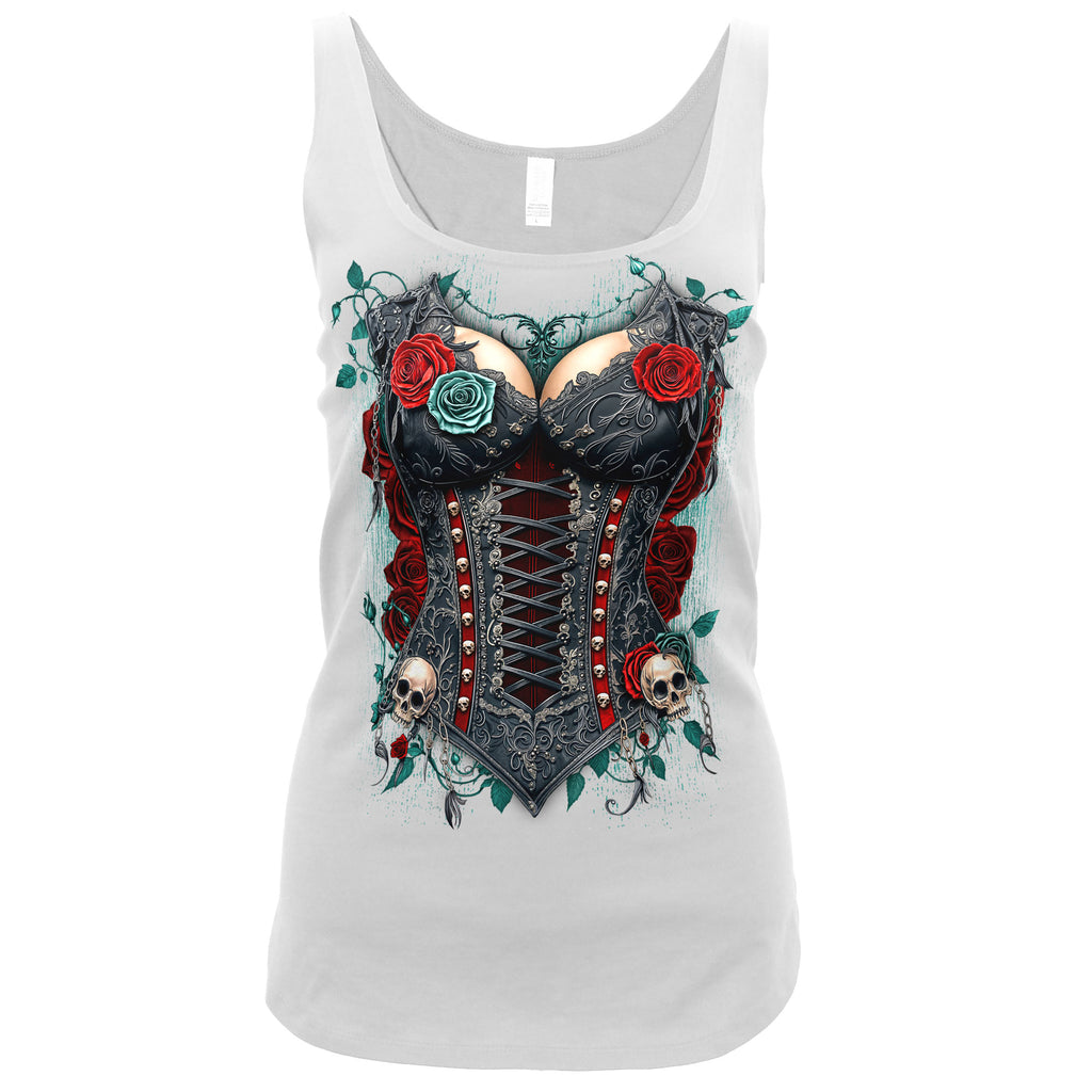 Hot Leathers Gothic Corset Womens White TT GLC2602