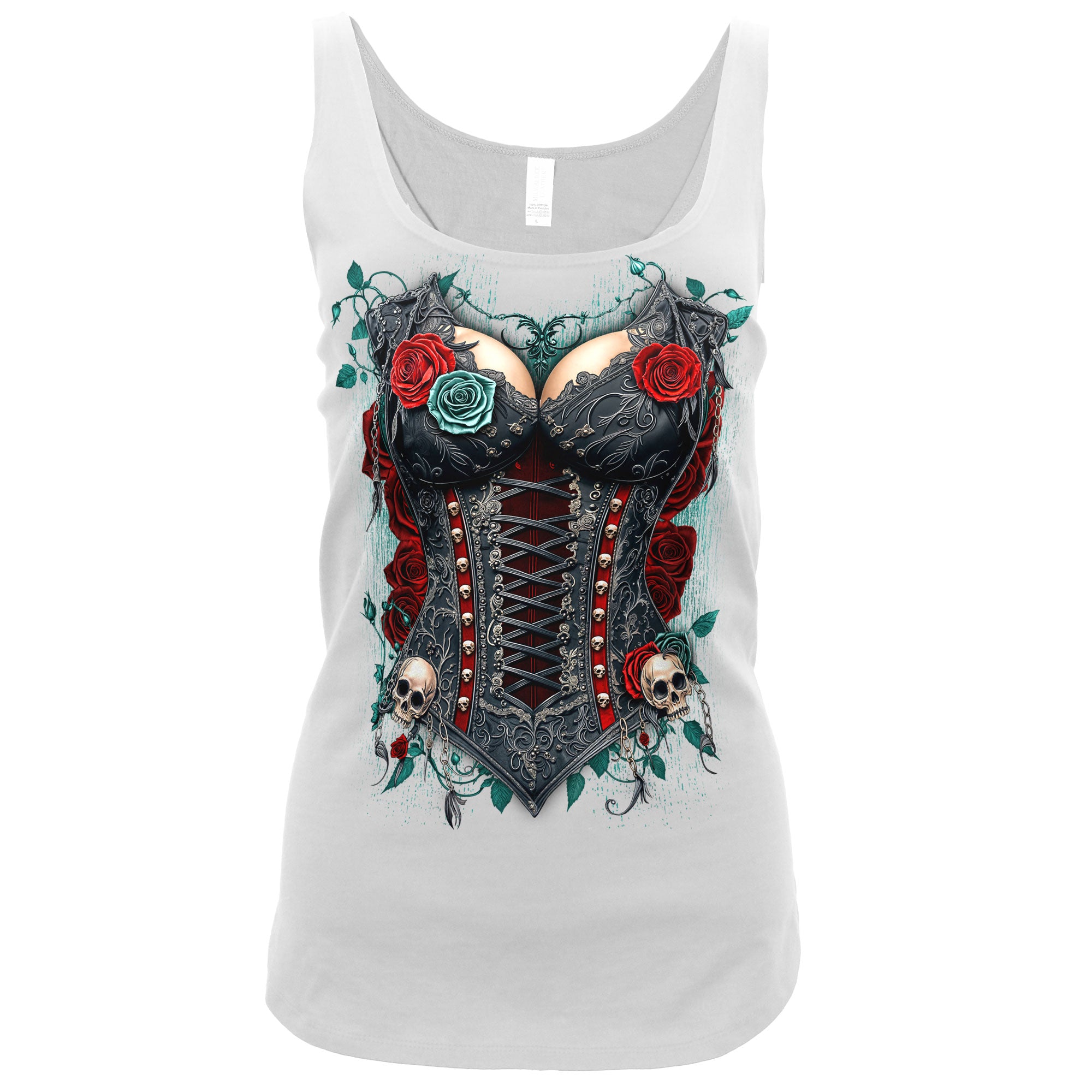 Hot Leathers Gothic Corset Womens White TT GLC2602