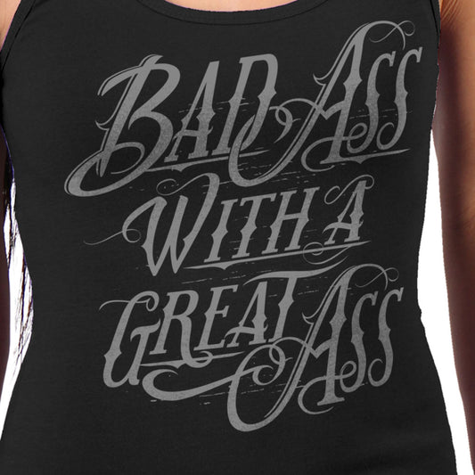Hot Leathers Badass with a Great Ass Ladies Tank Top GLR2563