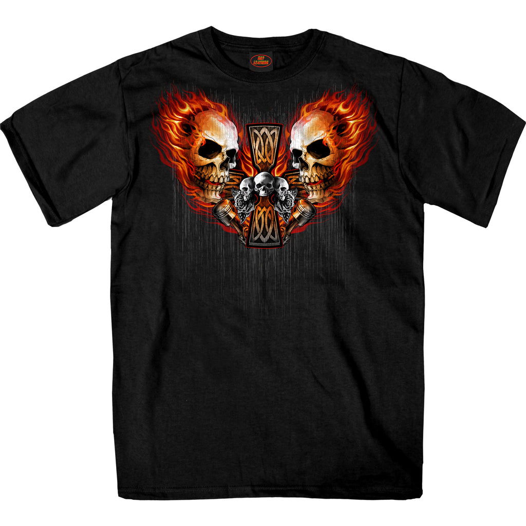 Hot Leathers Archangel Mens Black T-Shirt GMD1538