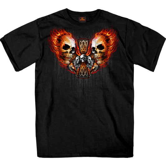 Hot Leathers Archangel Mens Black T-Shirt GMD1538