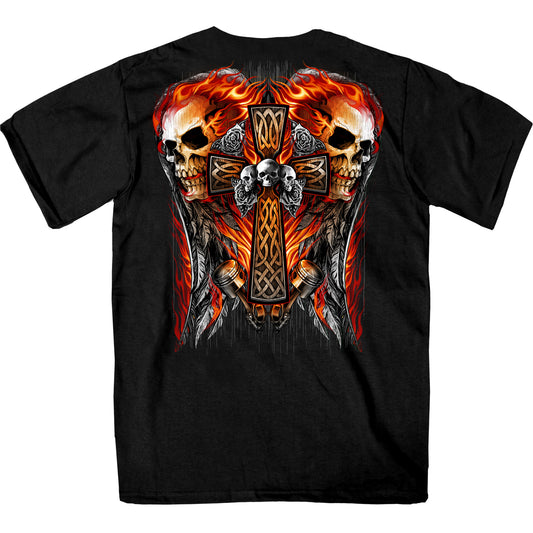 Hot Leathers Archangel Mens Black T-Shirt GMD1538