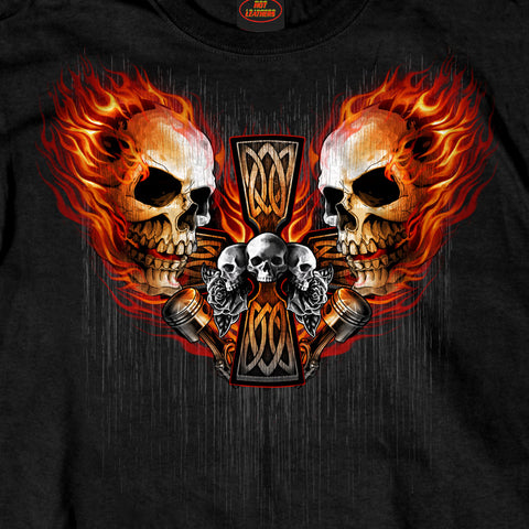 Hot Leathers Archangel Mens Black T-Shirt GMD1538