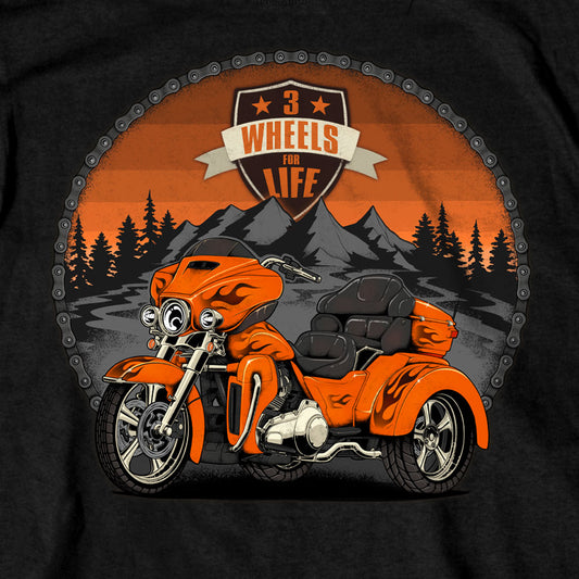 Hot leathers Trike Life SS Black T-Shirt GMS1545