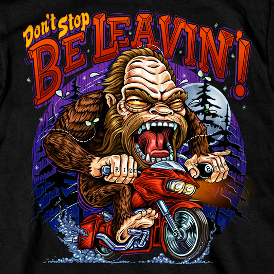 Hot leathers GMS1548 Bigfoot Biker SS Black Mens T-shirt