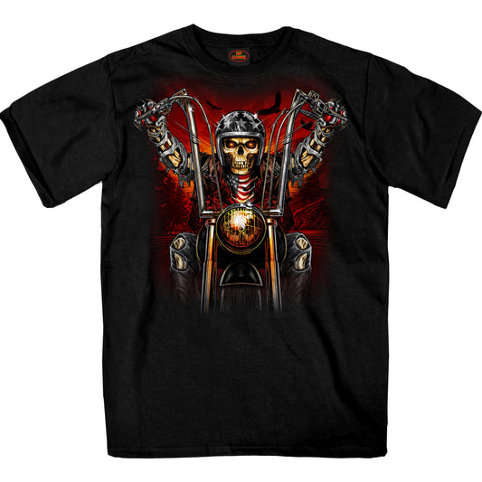 Hot Leathers Skull Rider Black T-Shirt