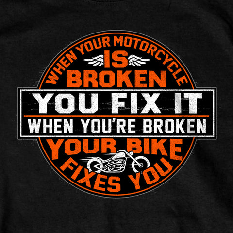 Hot Leathers Your Bike Fixes You Black T-Shirt