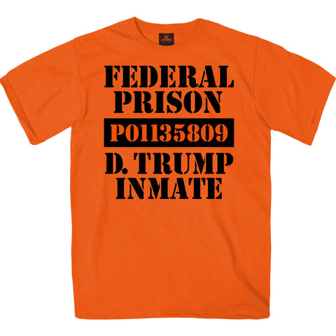 Hot Leathers D Trump Federal Prison Inmate Orange T-Shirt