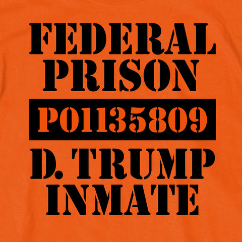 Hot Leathers D Trump Federal Prison Inmate Orange T-Shirt