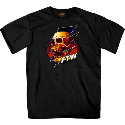 Hot Leathers FTW Skull Mens Black T-Shirt GMS1556