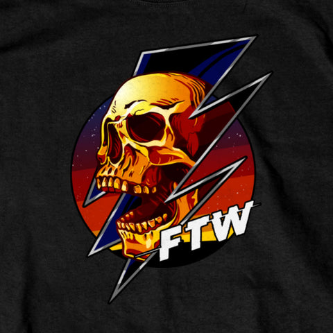 Hot Leathers FTW Skull Mens Black T-Shirt GMS1556